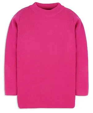 RVK Full Sleeves Solid Colour Sweater - Pink