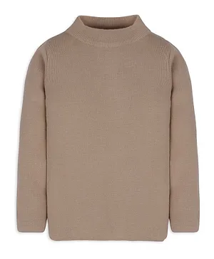 RVK Full Sleeves Solid Colour Sweater - Beige