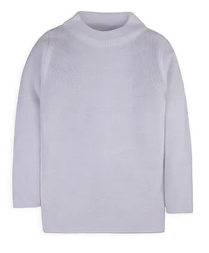 RVK Full Sleeves Solid Colour Sweater - White