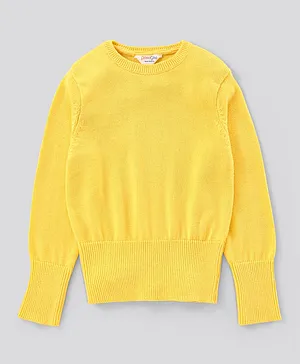 Primo Gino Full Sleeves Pullover Sweater - Yellow