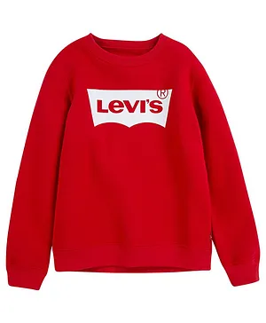 Levi's Full Sleeves Solid Colour Sweatshirt - Red