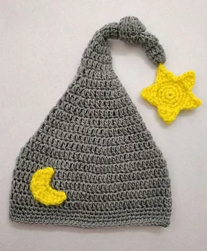 Little Peas Star & Moon Pattern Cap - Grey