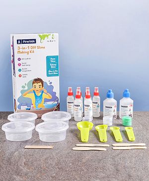 Pine Kids 3-in-1 DIY Slime Making Kit - Multicolor | Enhances Creativity, Hands-On Learning | Bring Out the Kids Creativity & Hidden Talents | Perfect Gift for Birthdays & Parties | BIS Certified