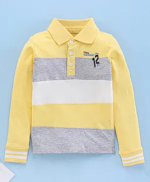 Under Fourteen Only Full Sleeves Striped Tee - Yellow