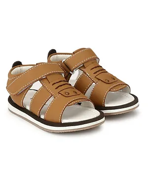 TUSKEY Solid Color Sandals - Brown