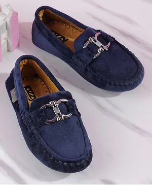 Jazzy Juniors Solid  Loafers - Blue