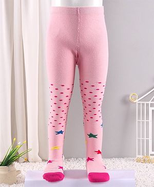 Cute Walk by Babyhug Antibacterial Solid Footed Tights - Pink