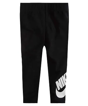 Nike Capri Logo Print Full Length Leggings - Black