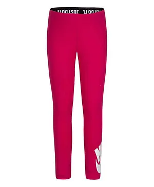 Nike Capri Logo Print Full Length Leggings - Pink