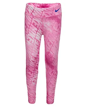 Nike Dri-FIT Printed Ruched Leggings - Pink