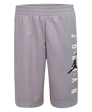 Jordan Logo Print Knee Length Shorts -  Grey
