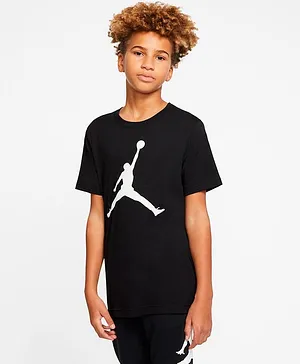 Jordan Half Sleeves Jumpman Printed Tee - Black