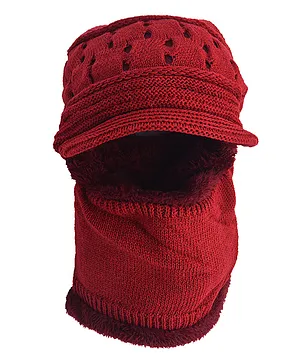SYGA Mom's Balaclavas Hat Beanie Free Size - Wine Red