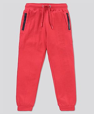 Pine Kids Full Lenght Biowashed Lounge Pant - Red