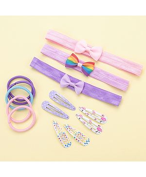Babyhug Hair Accessories Combo Sets Free Size Pack Of 14 - Multicolor