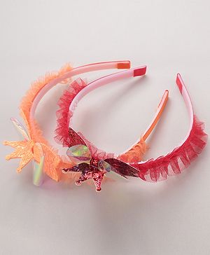 Babyhug Hair Bands- Red & Orange