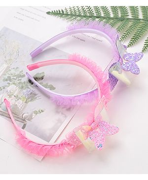 Babyhug Hair Bands- Fuschia & Purple