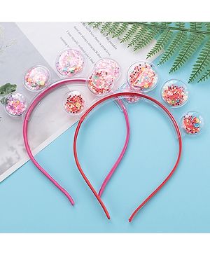 Babyhug Hair Bands- Red & Fuschia