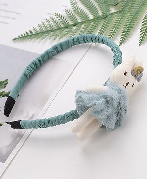 Babyhug Hair Band With Doll Applique - Light Blue