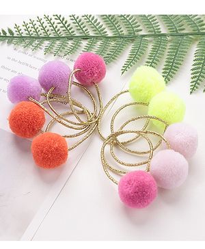 Babyhug Rubber Bands & Scrunchies Set of 10- Multicolor