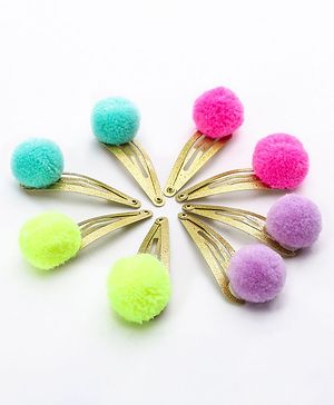 Babyhug Snap Clips Free Size Pack Of 8 - Multicolor - Free Size Multi Color