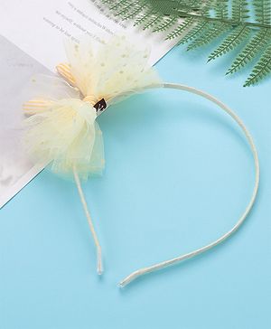 Pine Kids Hair Band With Bow - Yellow