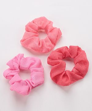 Pine Kids Scrunchies Pack of 3 - Light & Dark Pink