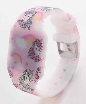Babyhug Free Size Digital Watch Unicorn Design - Multicolour