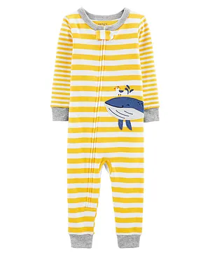 Carter's 1-Piece Whale 100% Snug Fit Cotton Footless PJs - Yellow