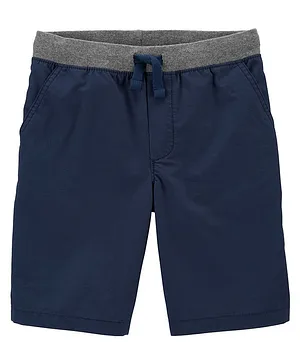 Carter's Pull-On Dock Shorts - Navy Blue Light Grey