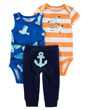Carters 3-Piece Anchor Onesies...