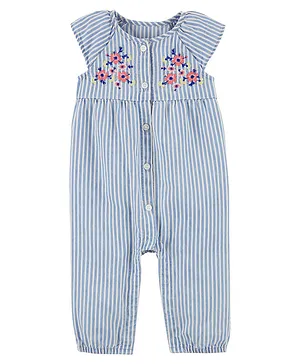 Carter's Embroidered Jumpsuit - Blue