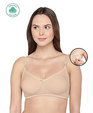 Inner Sense Organic Antimicrobial Nursing Bra - Beige