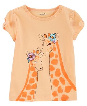 Carter's Giraffe Jersey Tee - Orange