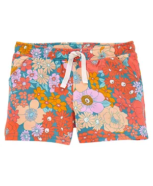 Carter's Floral Pull-On French Terry Shorts - Multicolor