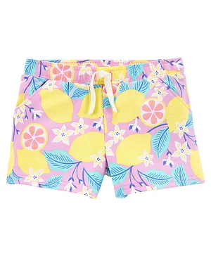 Carter's Lemons Pull-On French Terry Shorts - Multicolor