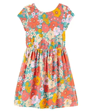 Carter's Floral Jersey Dress - Multicolour