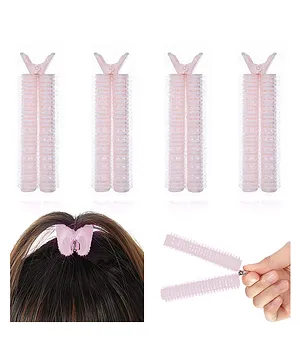 MOMISY Styling Curling Roller Wave Clips Set of 4 - Pink
