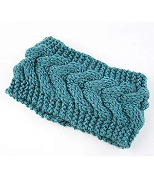 MOMISY Knitted Winter Twist Woolen Headband - Teal