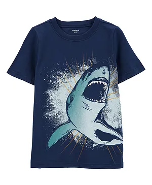 Carter's  Shark Jersey Tee - Navy Blue