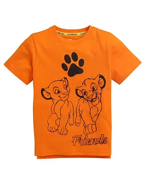 Kinsey Disney Lion King Print Half Sleeve Tee - Orange