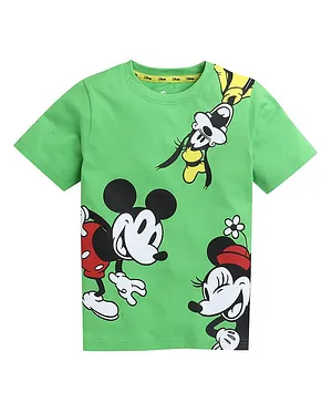 Kinsey Disney Mickey & Friends Print Half Sleeve Tee - Green