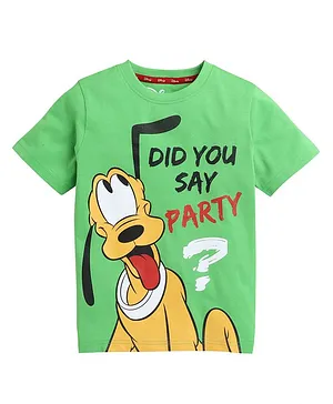 Kinsey Disney Pluto Print Half Sleeve Tee - Green