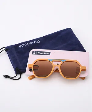 Pine Kids Square Sunglasses - Yellow 