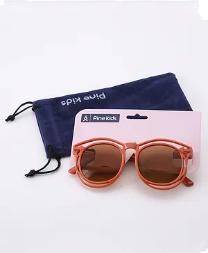 Pine Kids Wayfarer Sunglasses - Orange 