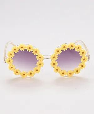 Babyhug Floral Design Sunglass Free Size - Yellow