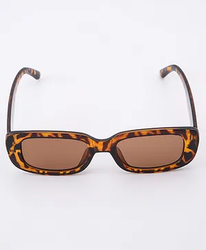 Pine Kids Leopard Print Sunglasses Free Size - Yellow and Brown