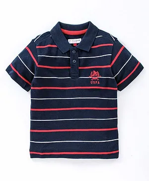 US Polo Assn Half Sleeves Cotton Tshirt - Navy