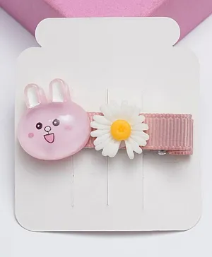 TMW Kids Cute Cat Applique With Sunflower Hair Clip - Pink