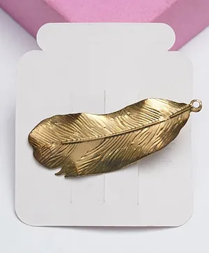 TMW Kids Gold Metalic Leaf Hair Clip -Golden
